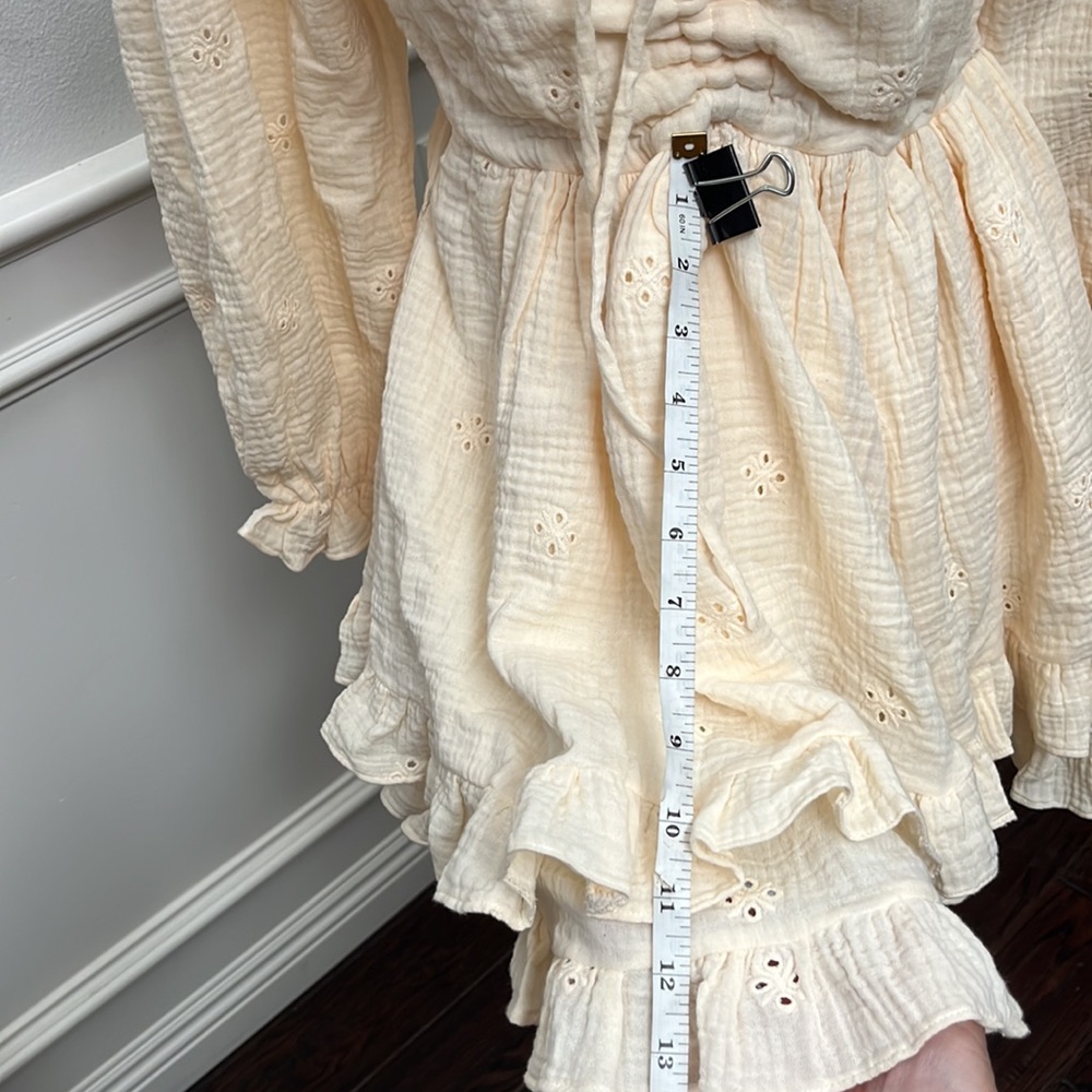 Creamy Mini Dress Size Small Perfect with Cowboy Boots ! Box 1 - Picture 6 of 10